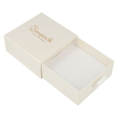 Scatola per ciondolo e orecchini bianca - Packaging personalizzabile per gioielli SG-3-B-B