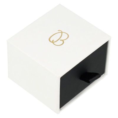 Caixa para anel ou brincos branca - Embalagem personalizável para joalharia PB-1-B