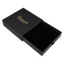 Caixa para colar ou conjunto, preta – Embalagem personalizável para joalharia PB-5-N