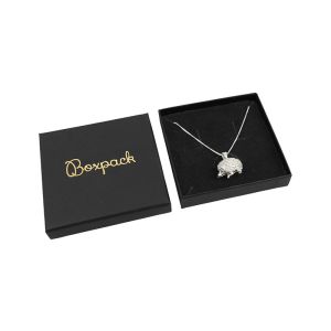 Écrin en carton pour pendentif ou parure, noir 85 x 85 x 17 mm pt-85