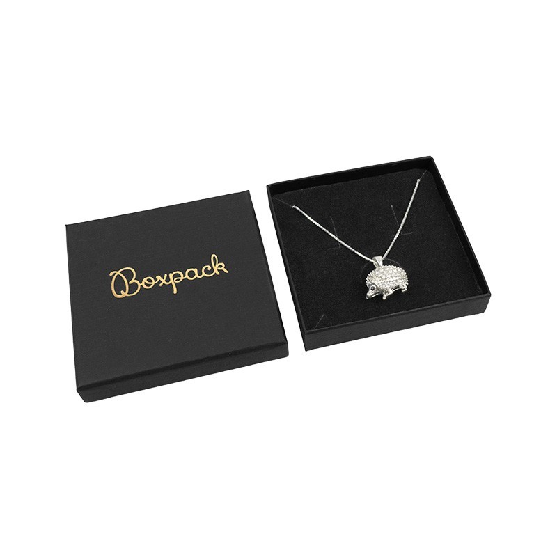 Caja de cartón colgante o conjunto 85x85x17 mm color negro pt-85