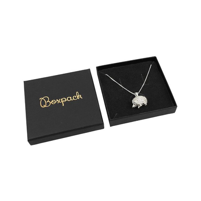 Cardboard pendant or jewelry set box, black 85 x 85 x 17 mm pt-85