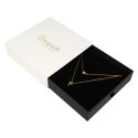 Cardboard necklace or jewelry set box, white 152 x 150 x 39 mm PB-5-B