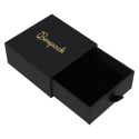 Caixa para pendente e brincos preta - Embalagem personalizável para joalharia PB-3-N