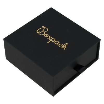 Caixa para pendente e brincos preta - Embalagem personalizável para joalharia PB-3-N