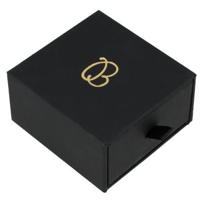 Caja para Pendientes y Colgante negra Packaging de Joyería Personalizable PB-2-N