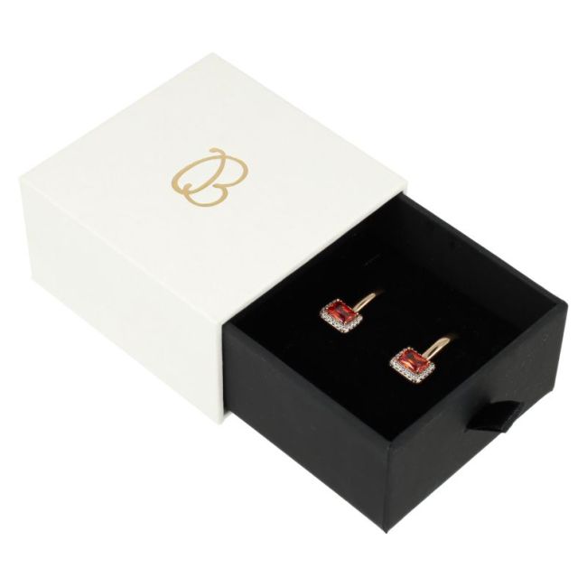 Caja de cartón para pendientes y colgante color blanco 73x69x39 mm PB-2-B