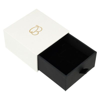 Caixa para brincos e pingentes branca – Embalagem personalizável para joalharia PB-2-B