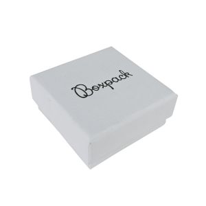 Caja de cartón para pendientes de joyería y bisutería 50x50x23 mm color blanco mp-40