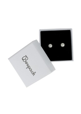 Caja de cartón para pendientes de joyería y bisutería 50x50x23 mm color blanco mp-40