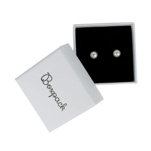 Caja de cartón para pendientes de joyería y bisutería 50x50x23 mm color blanco mp-40