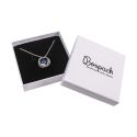 Caja de cartón para conjunto de colgante de joyería y bisutería 86x86x24 Mm color blanco texturizado mp-80