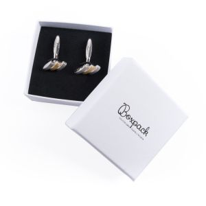 Caja de cartón para gemelos de joyería y bisutería 65X65X29 Mm color blanco MP-61-G