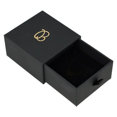 Caja para Pendientes y Colgante negra Packaging de Joyería Personalizable PB-2-N