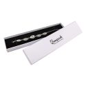 Caja de cartón para pulsera de joyería y bisutería  233x53x23 Mm color blanco texturizado mp-50