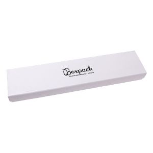 Caixa em cartão para pulseira, branca texturizada 233 x 53 x 23 mm mp-50