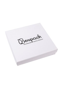 Caja de cartón para conjunto de colgante de joyería y bisutería  120x120x24 Mm color blanco texturizado mp-16