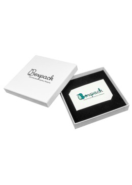 Caja de cartón para tarjeta 120x120x24 Mm color blanco texturizado mp-16-t