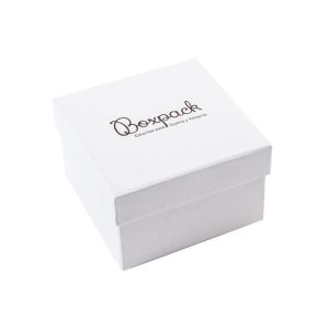 Caixa em cartão para pulseira rígida, branca texturizada 90 x 90 x 58 mm mp-89
