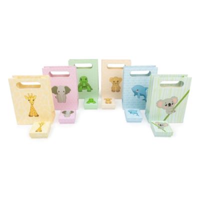 24 Puppies doosjes voor oorbellen 50 x 50 x 23 mm + 24 tasjes AN-40 + B-AN