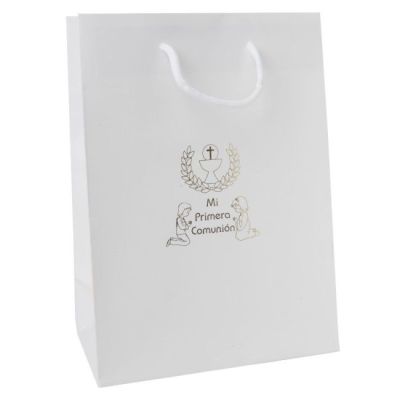 Shopper di carta opaca serie Comunione 180 x 250 x 100 mm BC-L