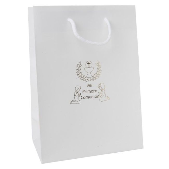 Sac en papier mat Communion 180 x 250 x 100 mm BC-L