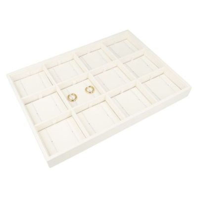 Vassoio per 12 paia di orecchini a cerchio 315 x 225 x 30 mm BJ-12PA-B