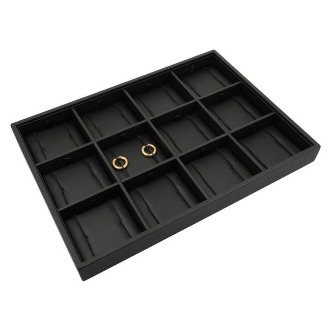 Tabuleiro para 12 pares de brincos de argola 315 x 225 x 30 mm BJ-12PA-N