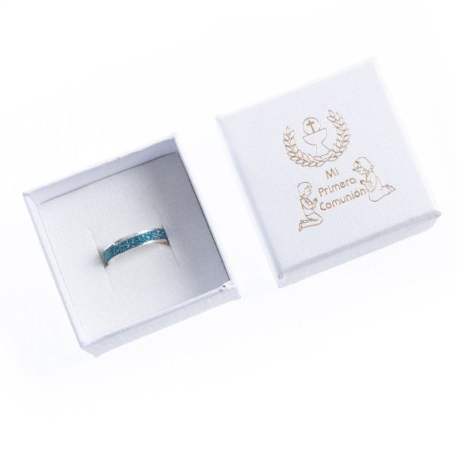 First Communion Ring or Earring Box 50 x 50 x 33 mm CMP-42