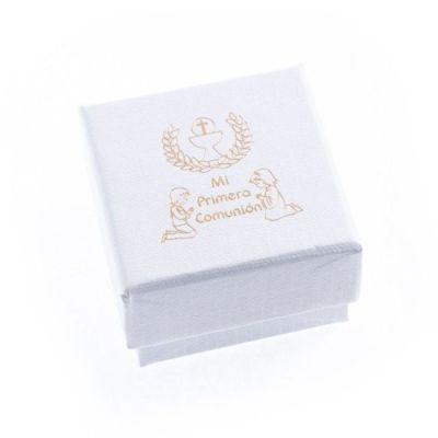 Astuccio per anello o orecchini serie Comunione 50 x 50 x 33 mm CMP-42