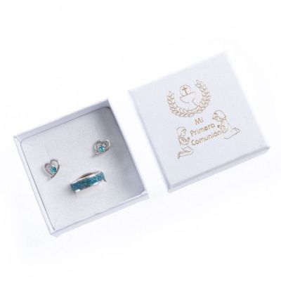 Schmuckset- und Anhängerschachtel Kommunion 65 x 65 x 27 mm CMP-61