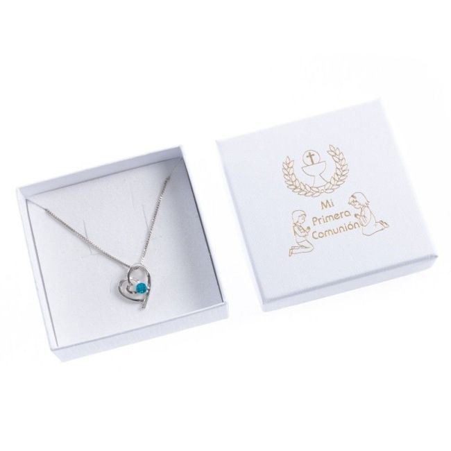 Écrin Communion pour parure et pendentif 86 x 86 x 32 mm CMP-81