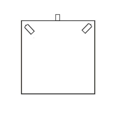 Estojo Monaco para colar 162 x 162 x 39 mm E-2-C