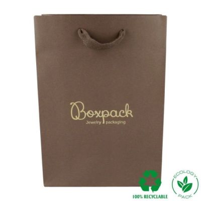 BOLSA DE PAPEL MATE MARRÓN 180x250x100 Mm. E-B-L-M