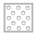 Astuccio di lusso per monete nuziali da 20 mm serie Monaco 162 x 162 x 39 mm E-2-A20