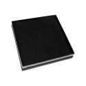 Caja de cartón negra para collar o colgante de joyería, bisutería y joyas 168X168X38 Mm SA-18-N