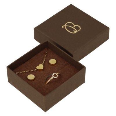 Epsilon sieradendoosje voor oorbellen of sieradenset 65 x 65 x 27 mm EP-61-M