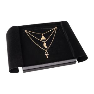 Astuccio in cartone per collana o ciondolo, nero 168 x 168 x 38 mm SA-18-N