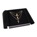 Caja de cartón negra para collar o colgante de joyería, bisutería y joyas 168X168X38 Mm SA-18-N