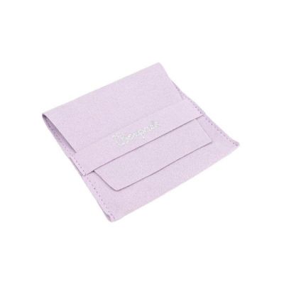 Saquinho em microfibra para joias com almofadinha série 400 lilás 79 x 79 mm M-402-LI + T-M