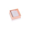Caja de cartón blanca y rosa para anillo o pendientes de joyería, bisutería y joyas  SA-42-RS