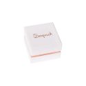 Caja de cartón blanca y rosa para anillo o pendientes de joyería, bisutería y joyas  SA-42-RS