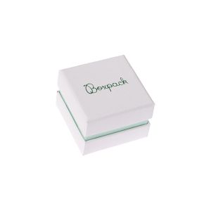 Écrin en carton pour bague ou boucles d’oreilles, blanc et aigue-marine SA-42-AQ