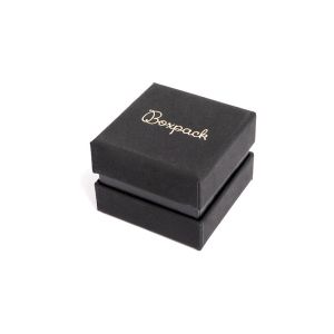 Caja de cartón negra para anillo o pendientes de joyería, bisutería y joyas  SA-42-N