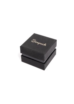 Caja de cartón negra para anillo o pendientes de joyería, bisutería y joyas  SA-42-N