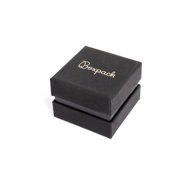 Caja de cartón negra para anillo o pendientes de joyería, bisutería y joyas  SA-42-N