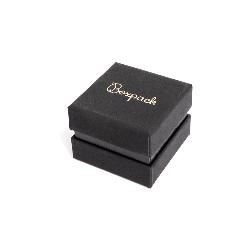 Caja de cartón negra para anillo o pendientes de joyería, bisutería y joyas  SA-42-N