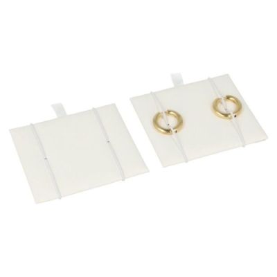 Cuscinetto da vassoio per orecchini a cerchio in similpelle 71 x 66 mm T-12PA-B