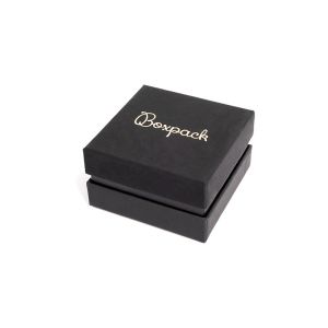Caja de cartón negra para pendientes o conjunto de joyería, bisutería y joyas 65x65x38 Mm SA-61-N