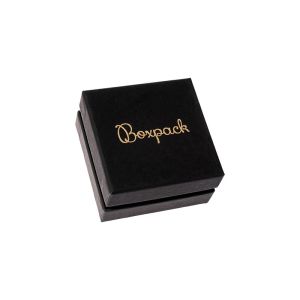 Caja de cartón negra para pendientes o conjunto de joyería, bisutería y joyas 65x65x38 Mm SA-61-N